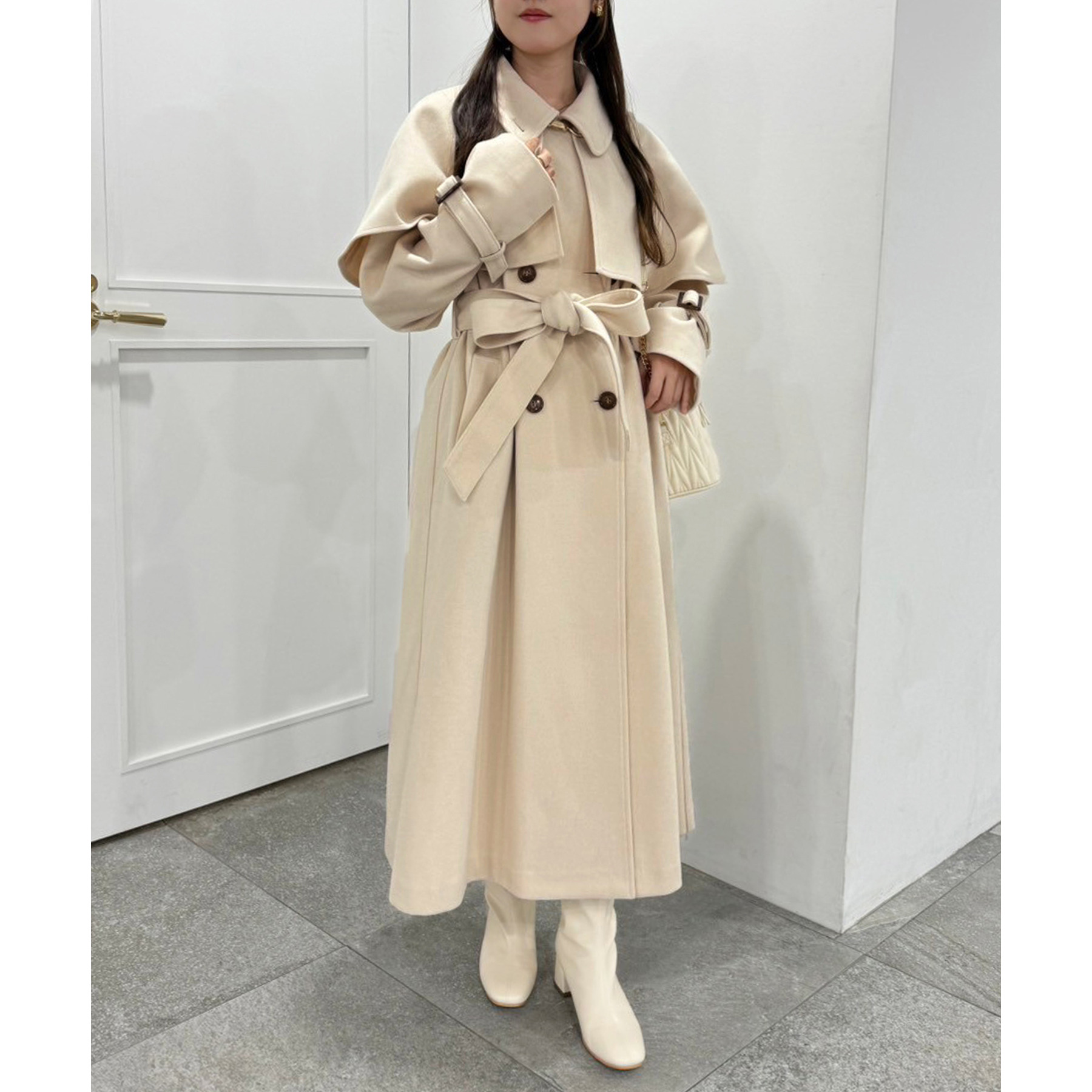 M・Lサイズ展開/ケープ付きマルチロングコート/リバイバル