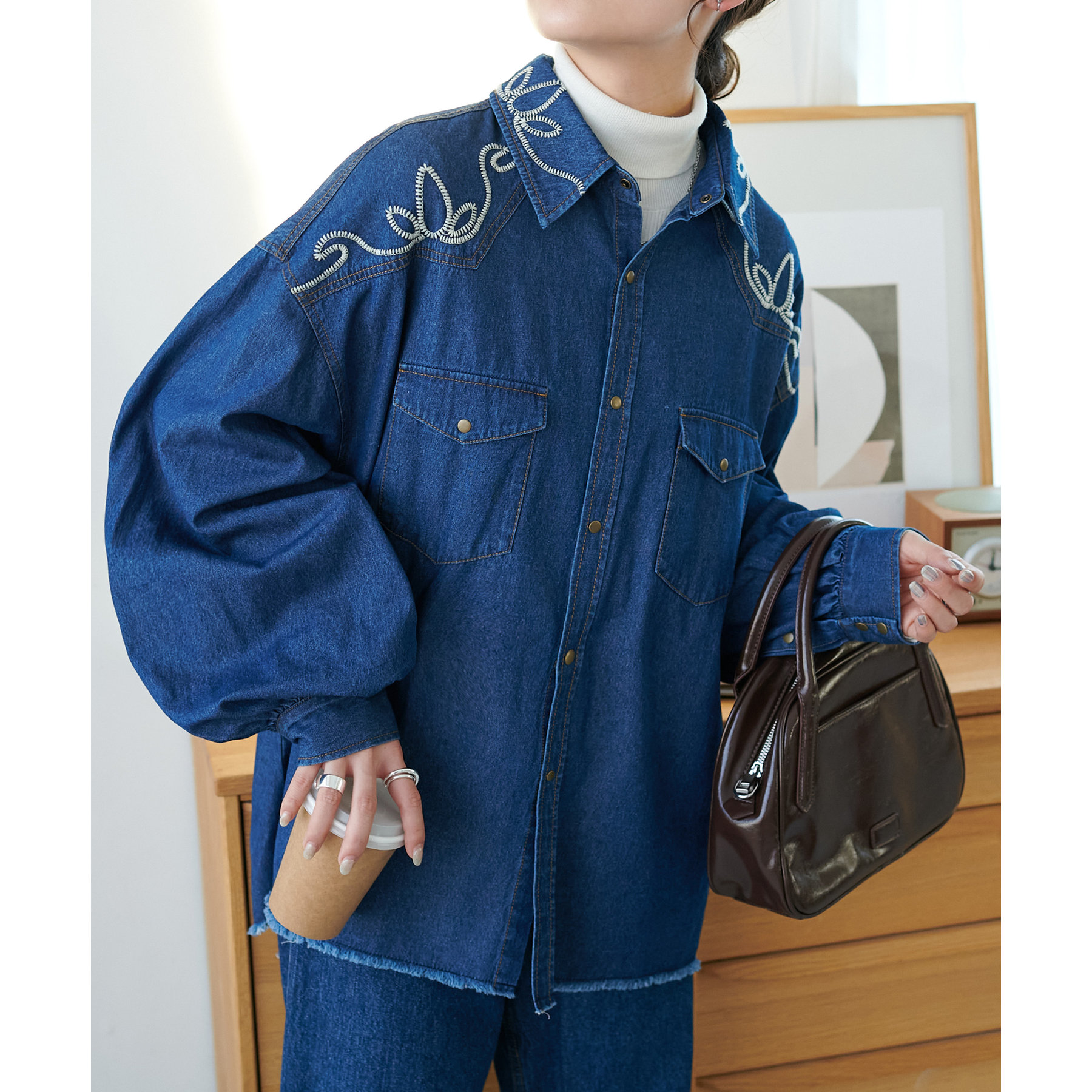 デニム刺繍ウエスタンシャツ | ファッション通販サイト NUGU