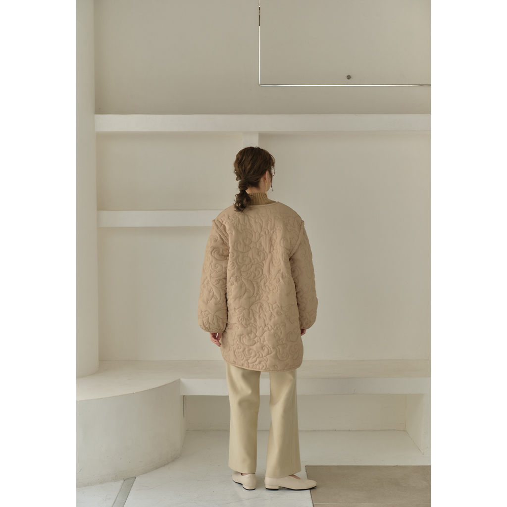 leaf pattern 2way quilting coat | ファッション通販サイト NUGU