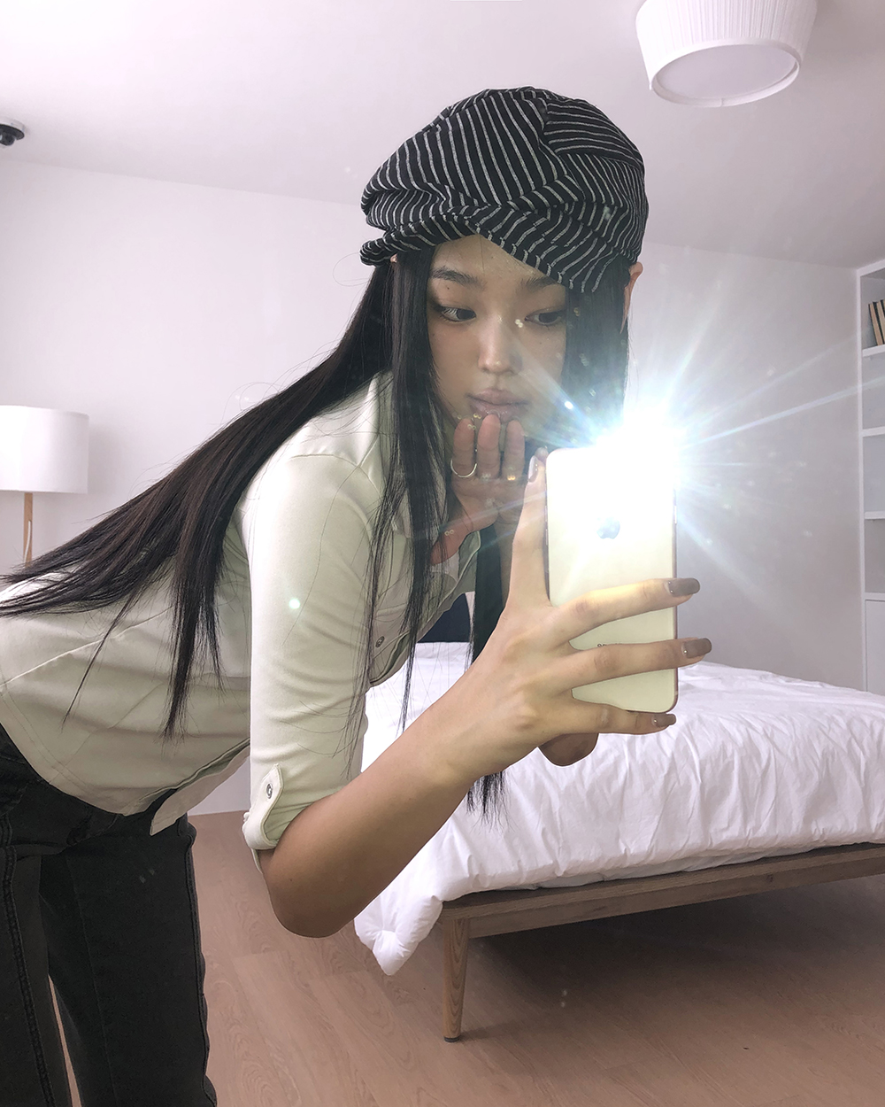 ストライプ柄ベレー帽 | ファッション通販サイト NUGU