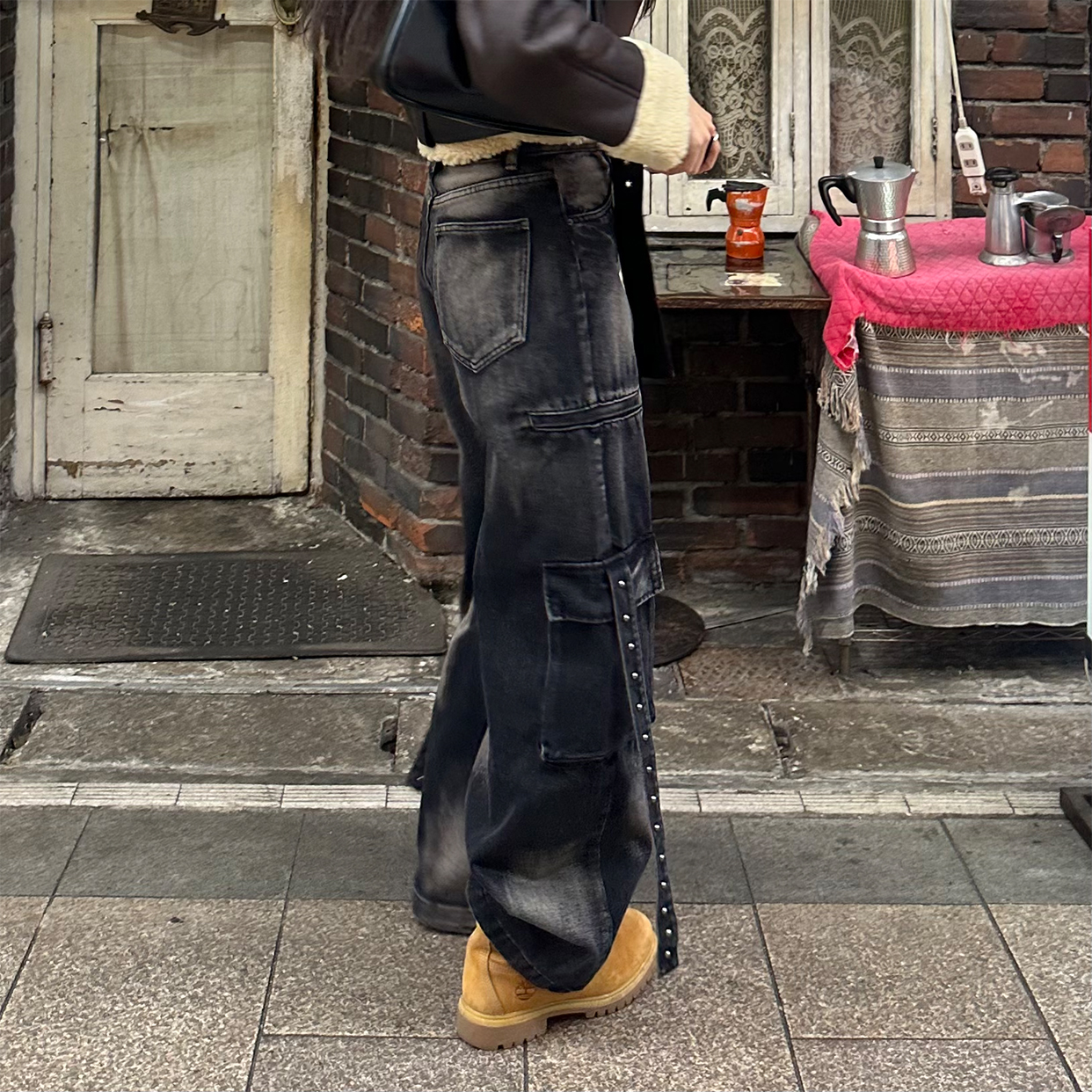 ワイドウォッシュカーゴデニムパンツ | ファッション通販サイト NUGU