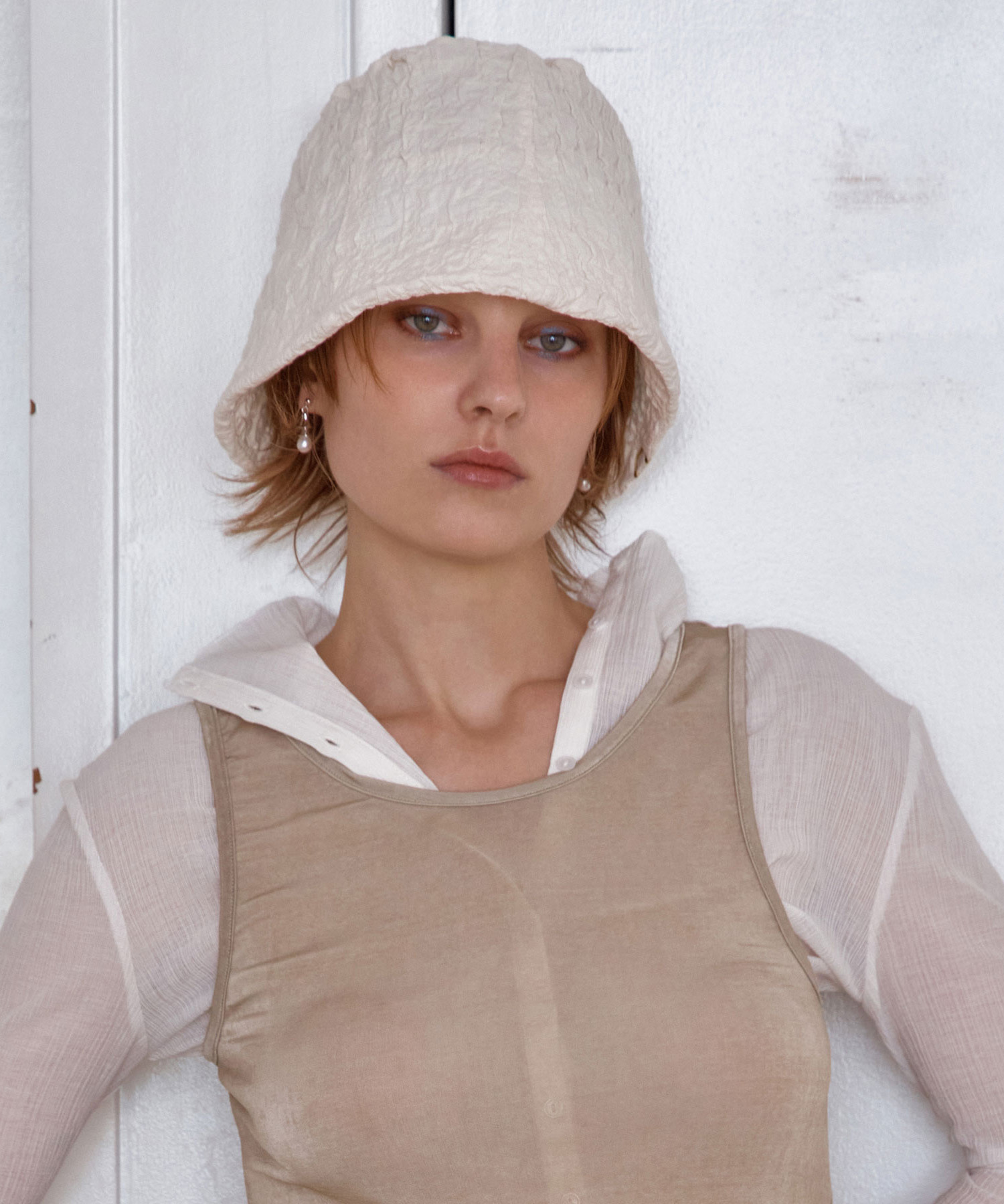 STAND BUCKET / BUBBLE / MILK(ﾊﾞﾌﾞルﾊﾟターン ﾊﾞケットハット