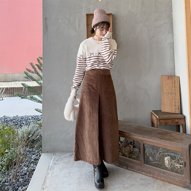 コーデュロイロングスカート | ファッション通販サイト NUGU