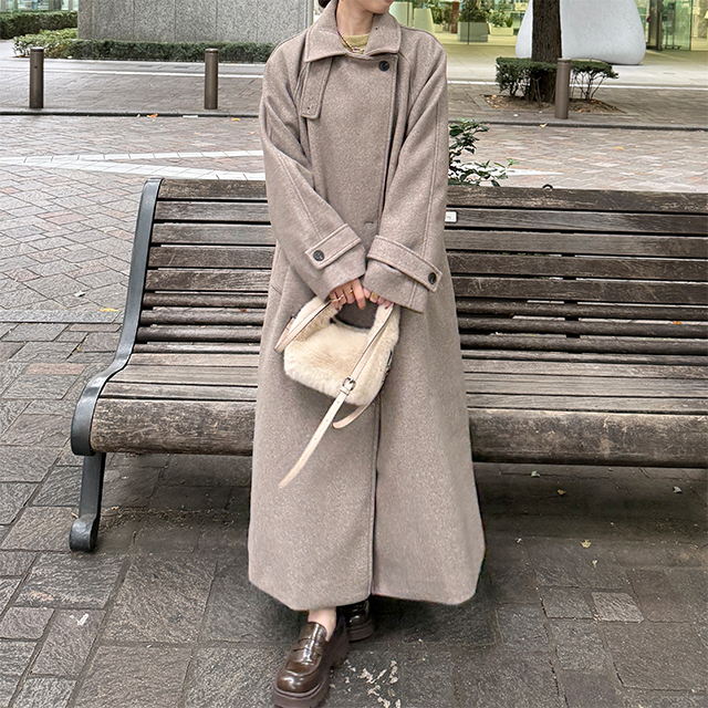 ラグランスリーブロングコート | ファッション通販サイト NUGU