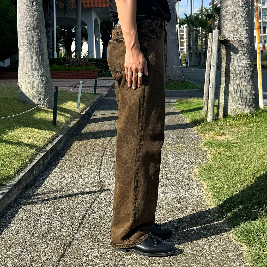 ブラウンミックスデニムパンツ | ファッション通販サイト NUGU