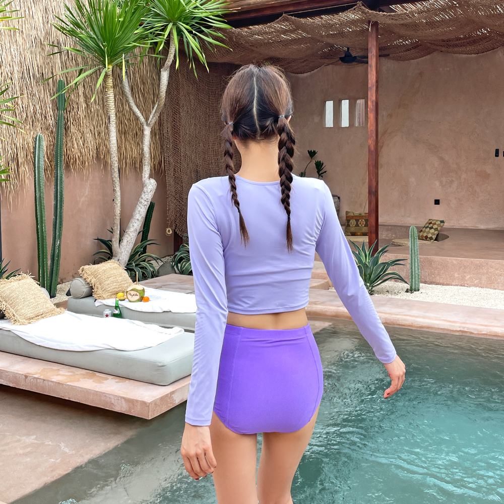 クロップドラッシュガード水着(S,M,L) | ファッション通販サイト NUGU