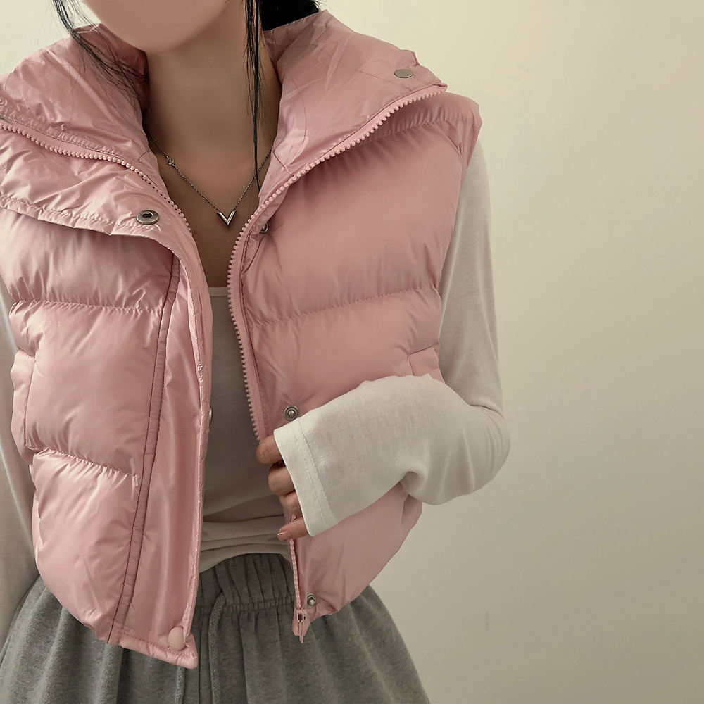 新品】archivio ピンク ダウンベスト ベルト付き レディース 新品