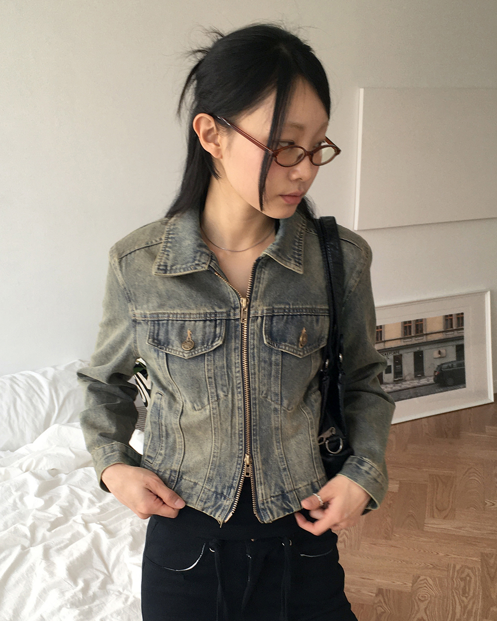 ヴィンテージY2Kウォッシュ2WAYデニムジャケット | ファッション通販