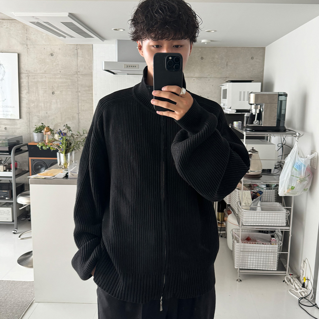 ハイネックジップアップニット | ファッション通販サイト NUGU