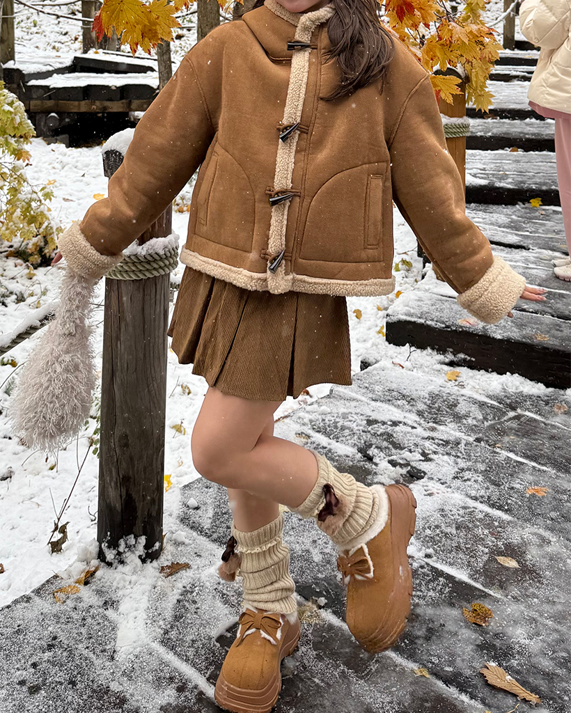 ボアショートフードムートンダッフルコート | ファッション通販サイト NUGU