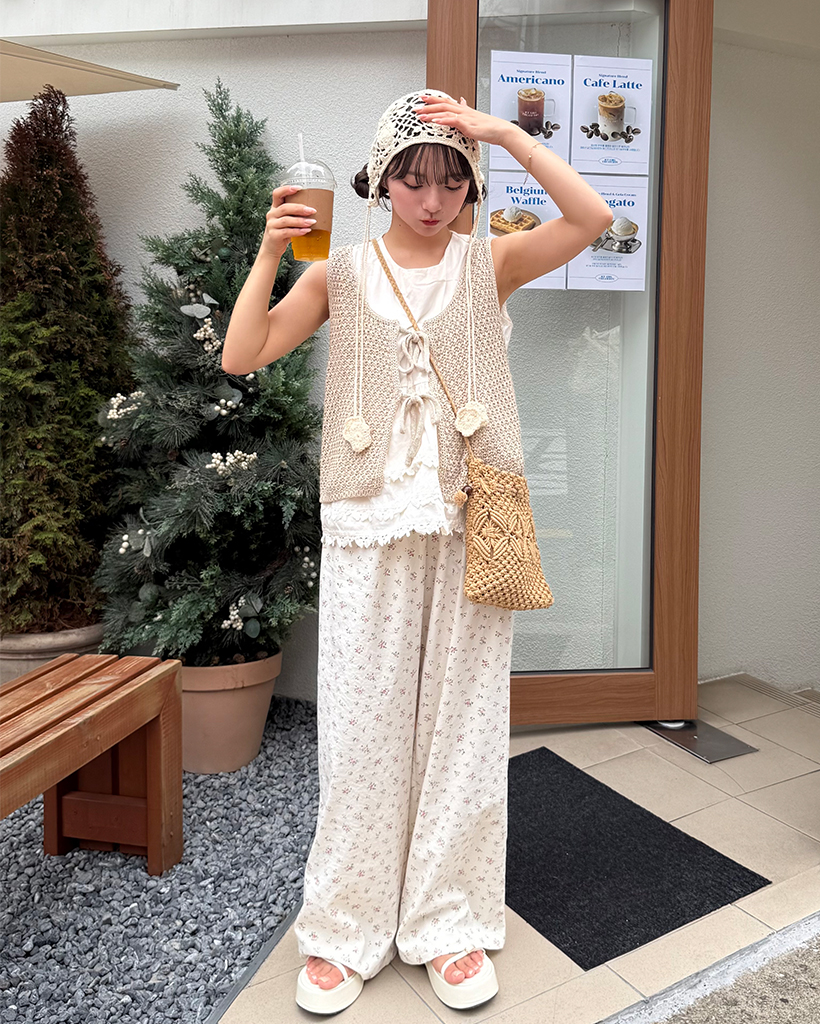 2WAYダブルリボンニットベスト | ファッション通販サイト NUGU