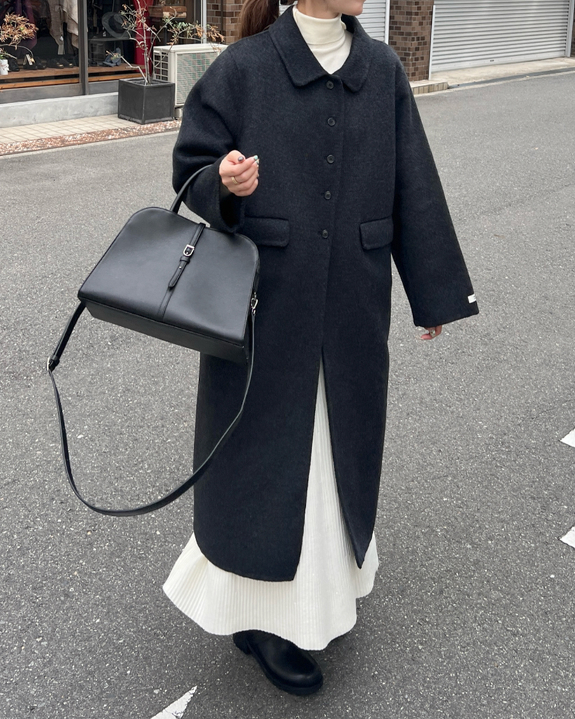 シンプルカラーロングコート | ファッション通販サイト NUGU