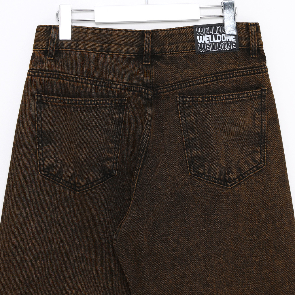 ブラウンミックスデニムパンツ | ファッション通販サイト NUGU