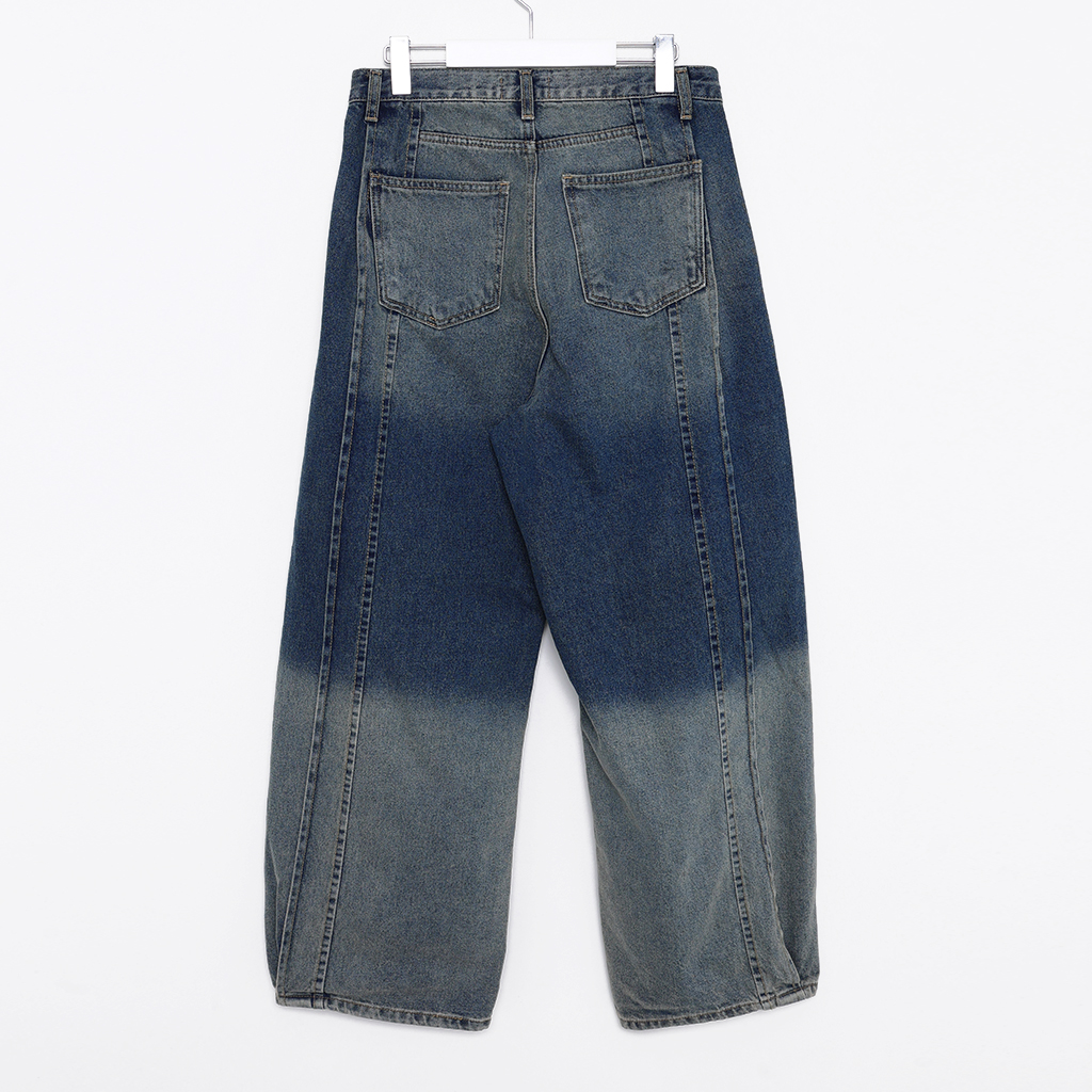 グラデーションウォッシングダブルタックデニムパンツ | ファッション