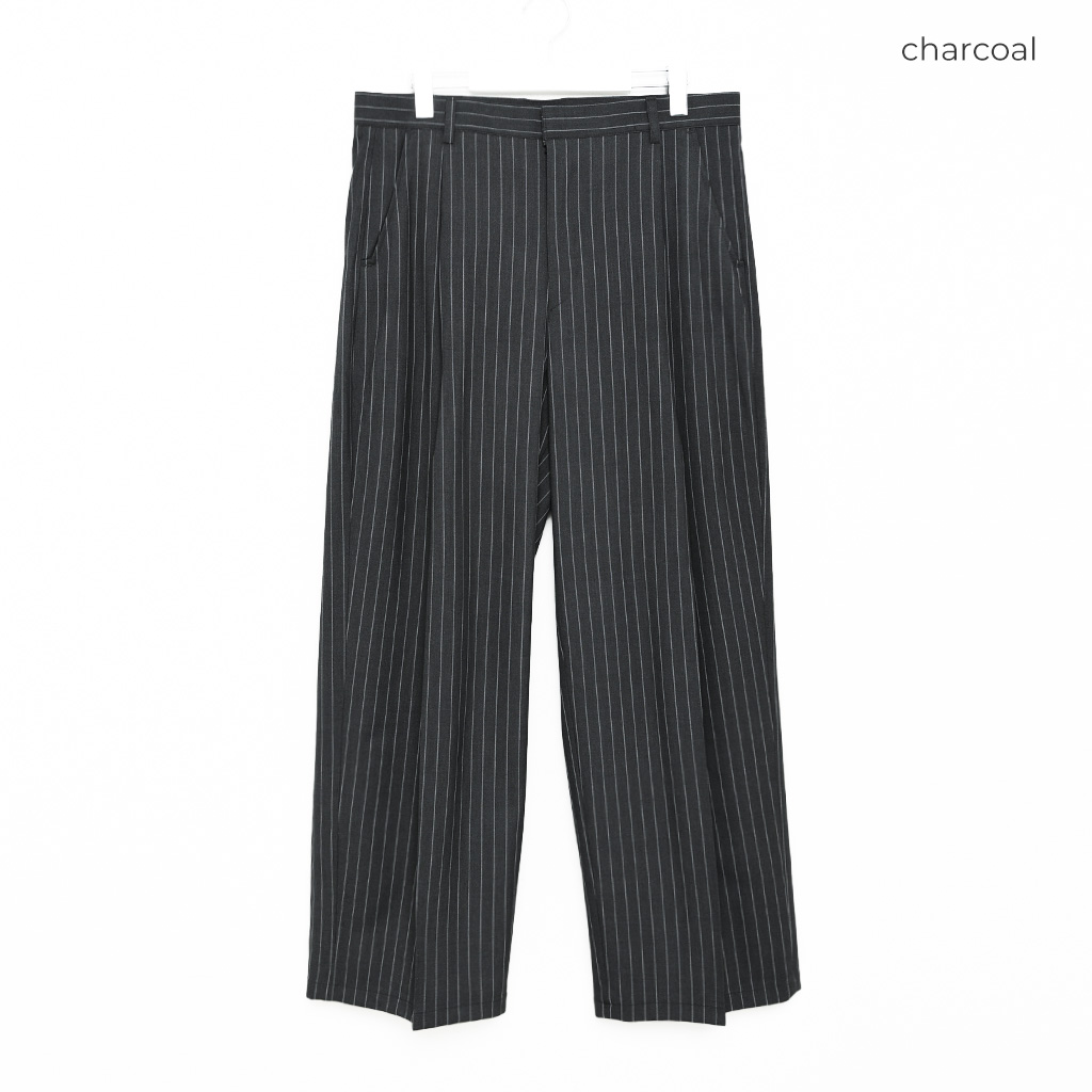 ワンタックピンストライプスラックス | ファッション通販サイト NUGU
