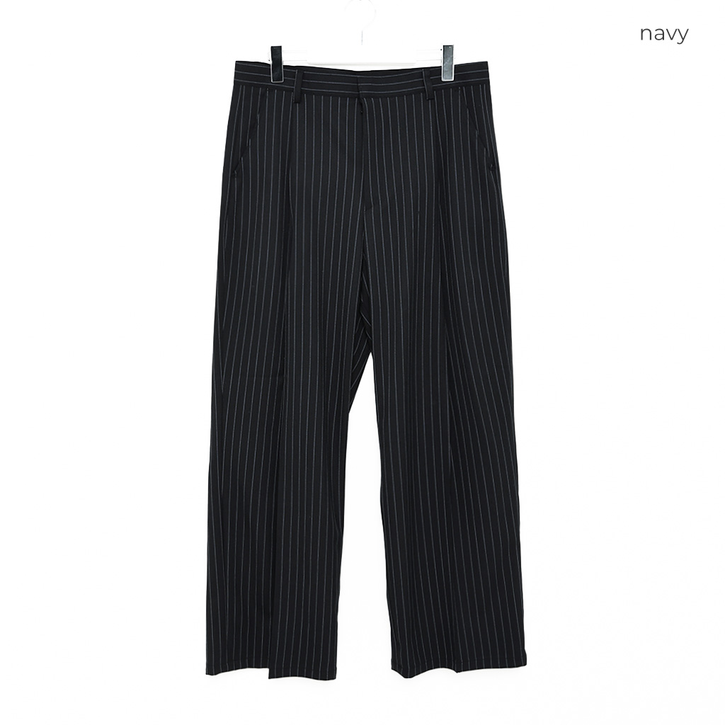 ワンタックピンストライプスラックス | ファッション通販サイト NUGU