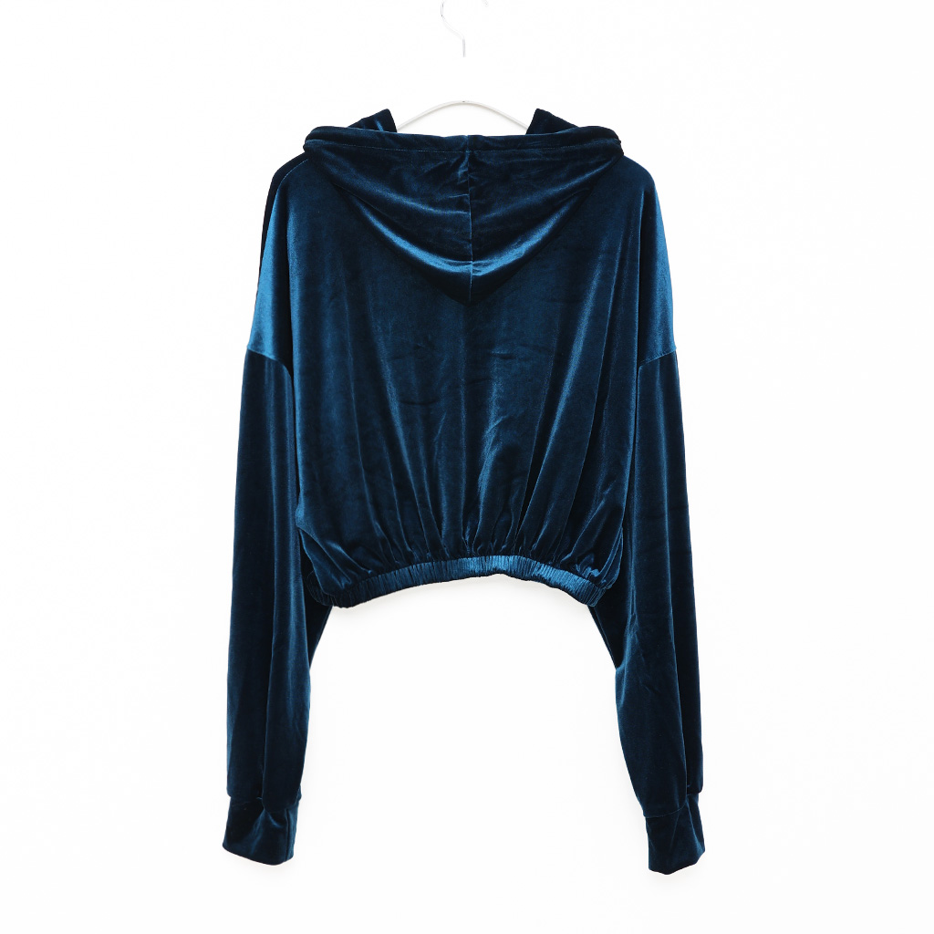 ベルベットクロップドジップパーカー | ファッション通販サイト NUGU