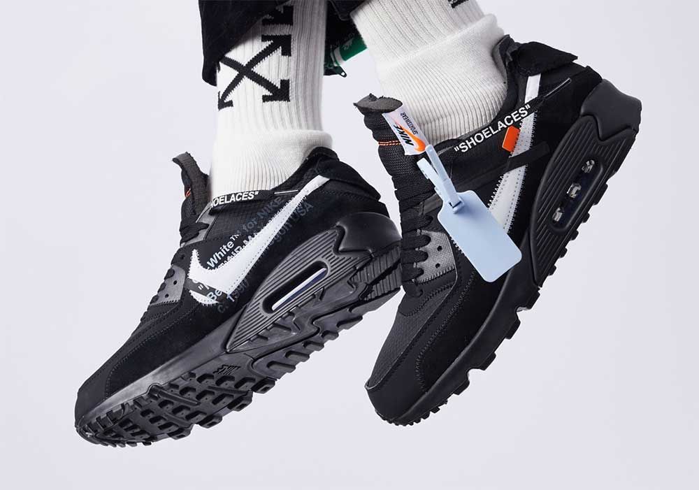 オフホワイト×ナイキ エアマックス90 ブラック/コーン【国内2/9発売