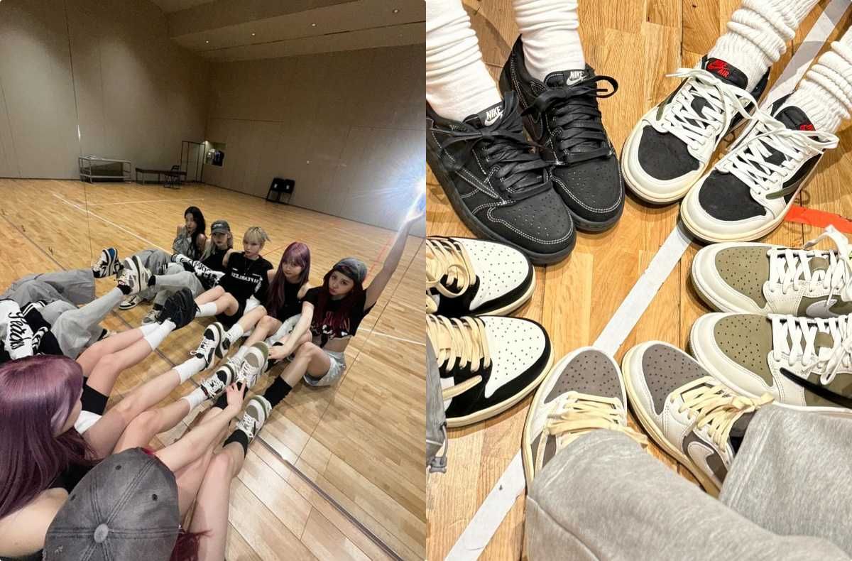 LE SSERAFIMのメンバーが着用している「Travis Scott × Nike AJ1」は