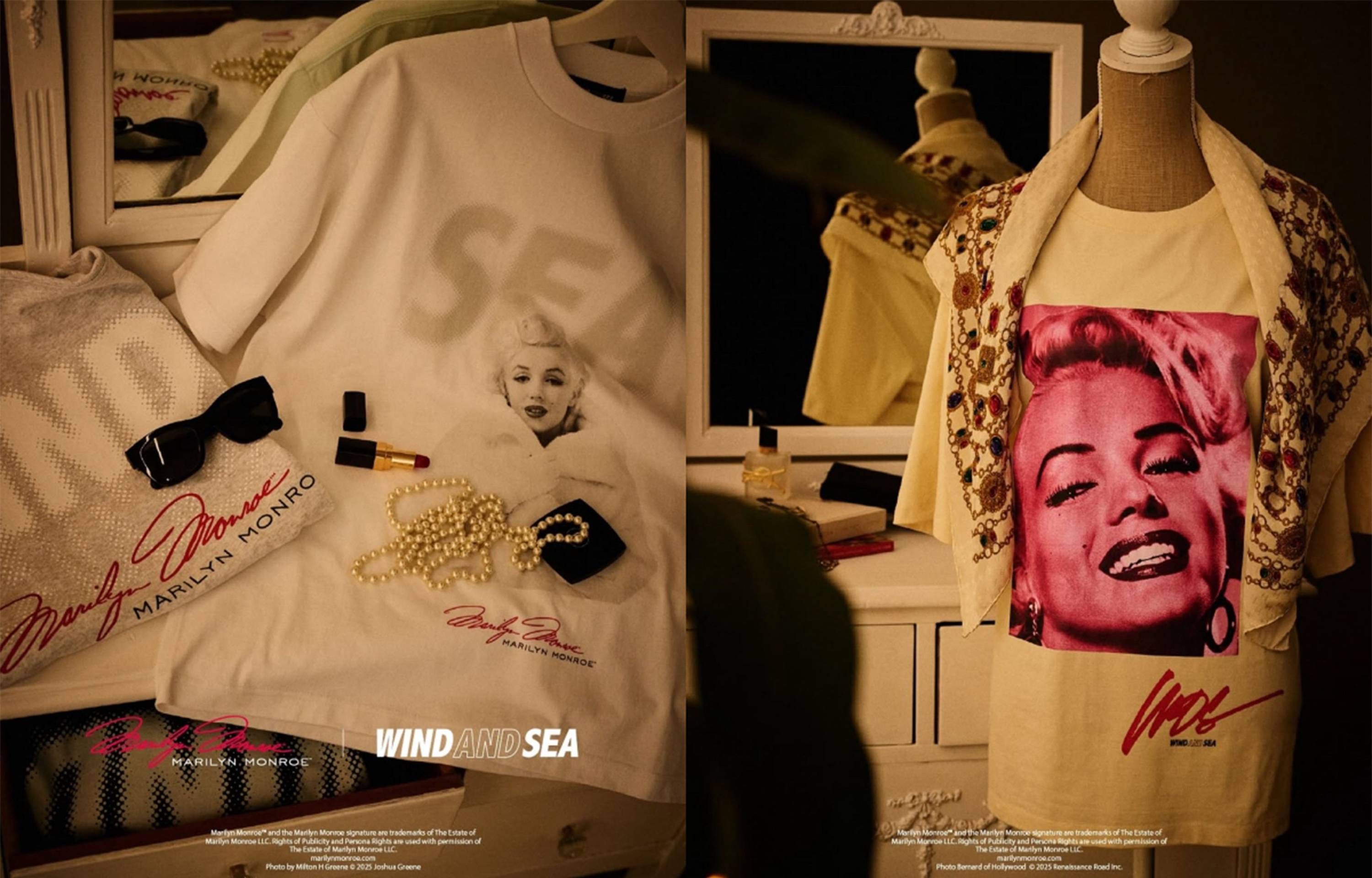 WIND AND SEAとマリリン・モンローのコラボが登場！時代を超えて愛さ