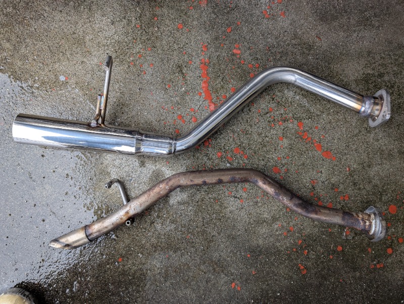 マフラー（リアピース）交換（ダイハツ エッセ・L235S/245S）by ブル助