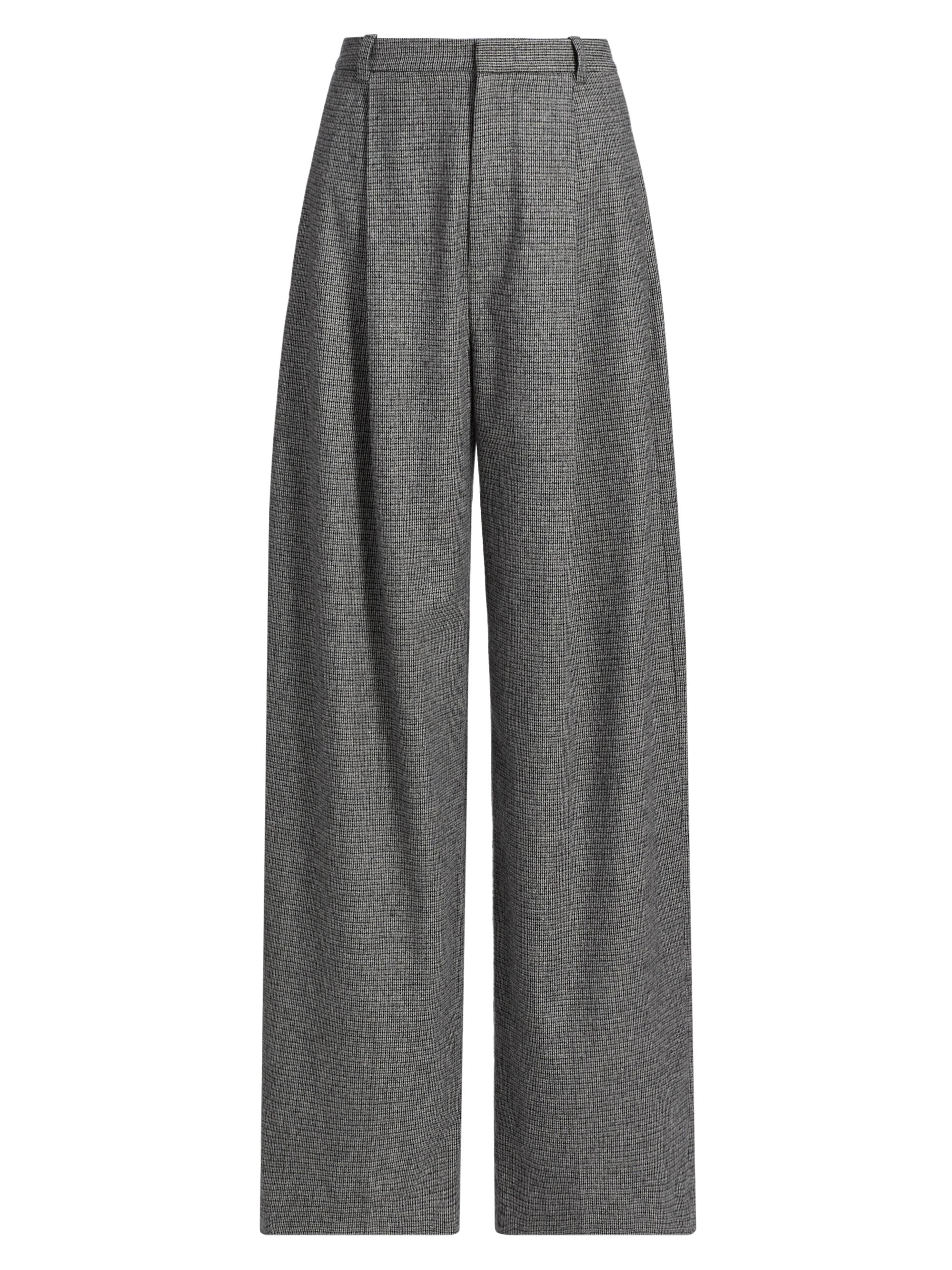 Vince Check Wool-Blend Wide Leg Pants | Saks Fifth Avenue