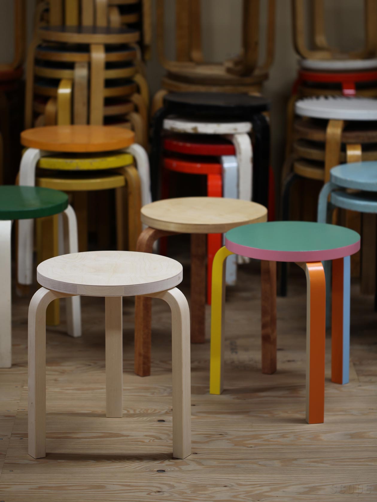アルテック artek stool60 無着色（訳あり） Stool 60 リノリウム 無着色 | Artek (アルテック)