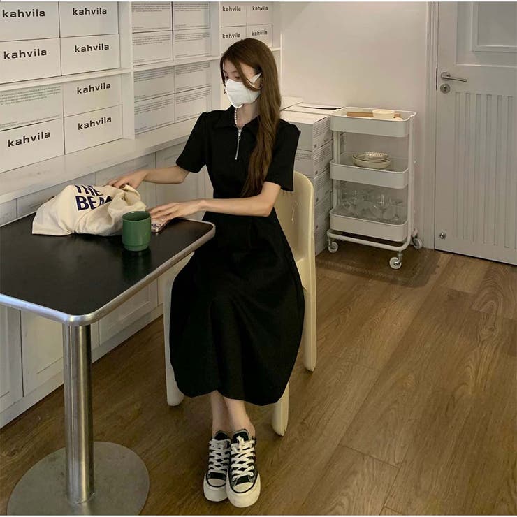 ワンピース 膝下丈 半袖[品番：AKIW0004476]｜And Kawaii（アンド