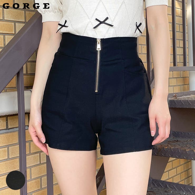 ZIP付きストレッチショートパンツ[品番：GORW0008841]｜GORGE