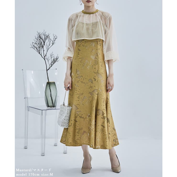 etoll エトル 3wayシフォンボレロ&レースキャミドレス[品番