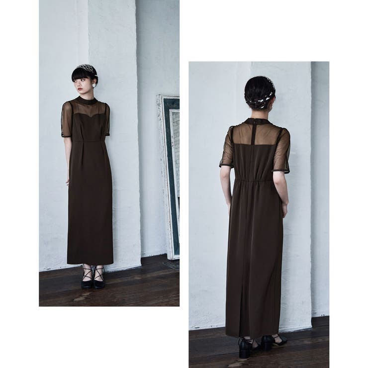 etoll エトル 刺繍ペプラムビスチェ＆Iラインドレスセットアップ[品番