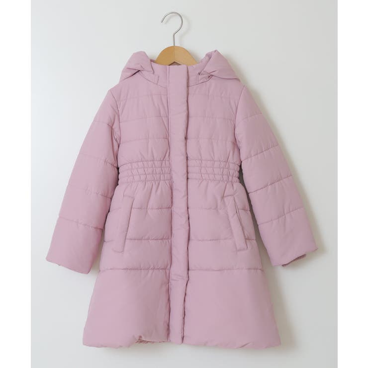 100-130]【2WAY】フィット＆フレア中綿ロングコート[品番：ITKW0014028