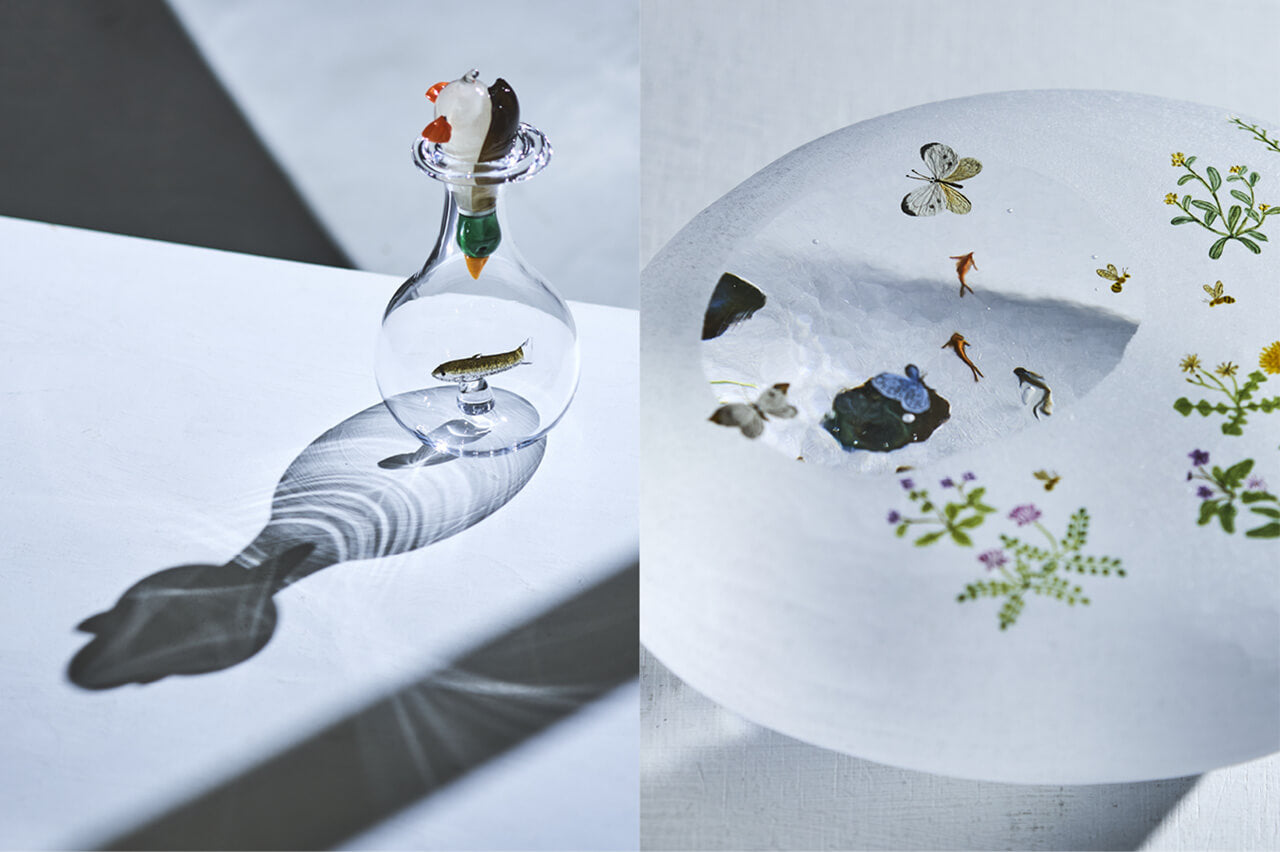 津坂陽介+久保裕子（日の出ガラス工芸社）× 雨晴 「春を告げる