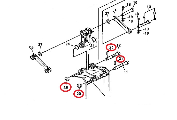 トメピン バケットピン用 日立 ZX200-6 専用 【標準バケット専用