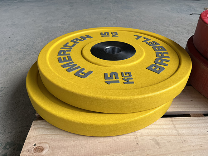 AMERICAN 新品 American Barbell バンパープレート 15kgx2枚 Barbell