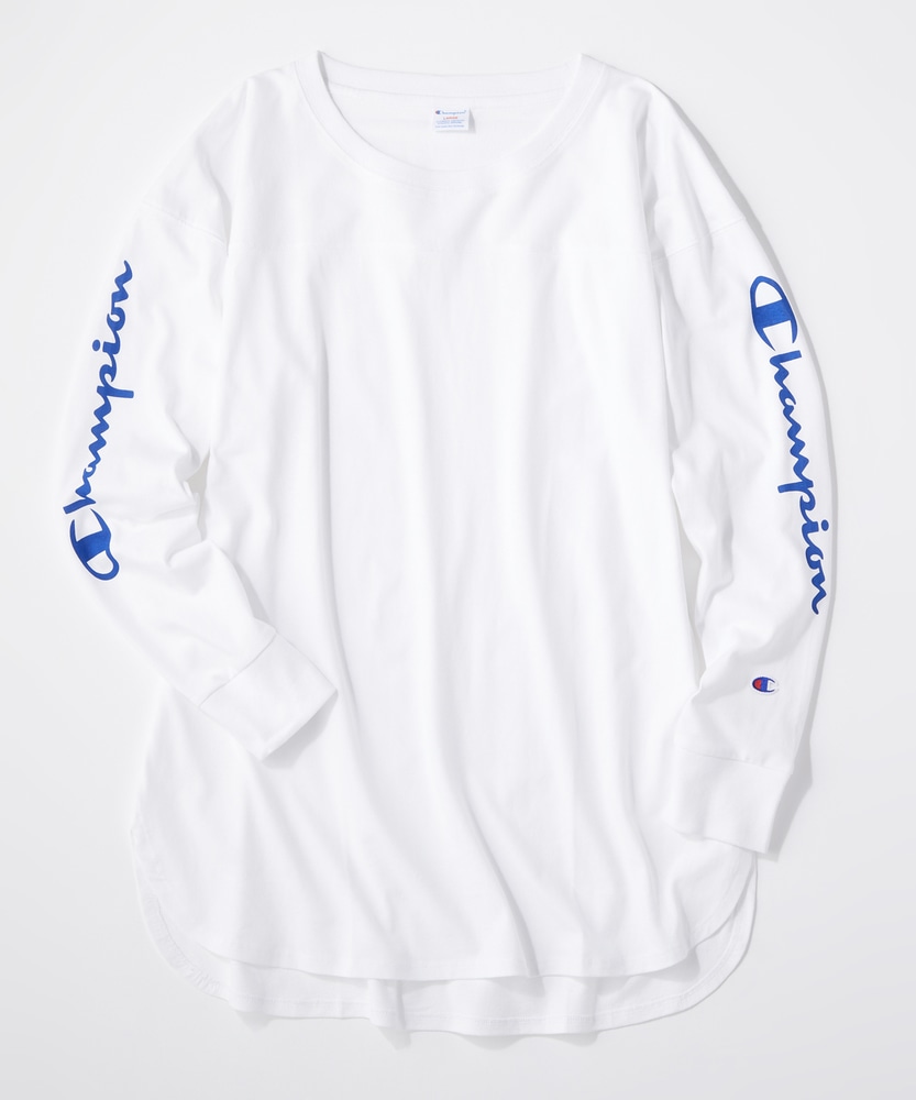 スリーブロゴプリントロンT ウィメンズ(S ホワイト): トップス｜Right