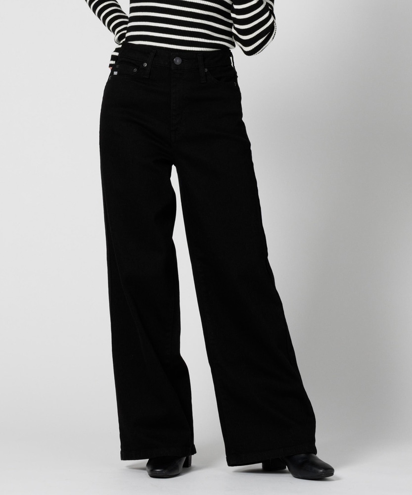 LISA」ワイドパンツ【自宅で試着、返品送料無料】(XS ブラック