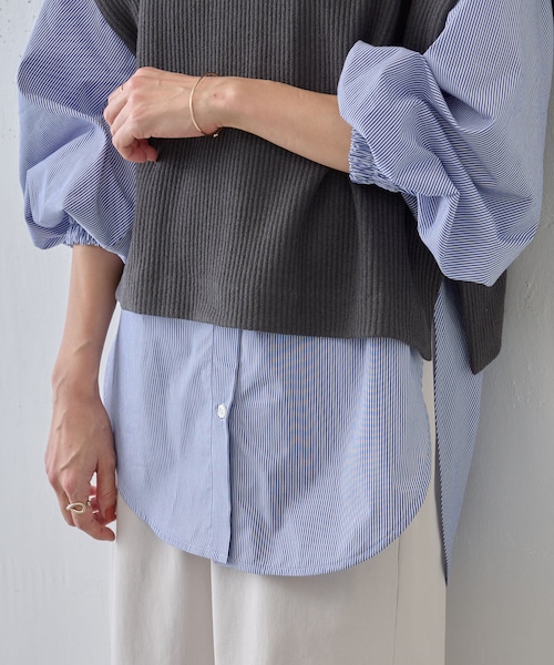 BEARDSLEY（ビアズリー）の「《予約》ジレセットシャツ（シャツ