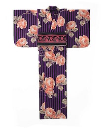 ANNA SUI】 アナスイ 浴衣 ピンク オフホワイト 薔薇 バラ 花 ANNA SUI
