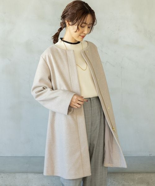 GLOBAL WORK（グローバルワーク）の「軽やかストレッチ2WAYコート