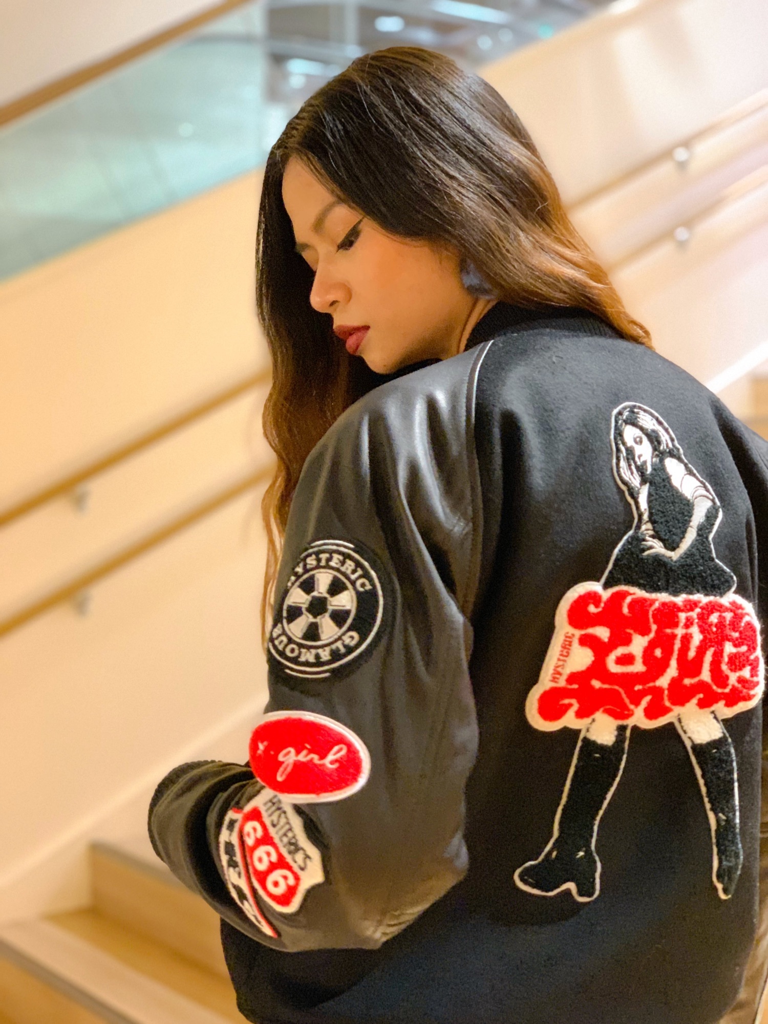 X-girl（エックスガール）の「X-girl x HYSTERIC GLAMOUR VARSITY