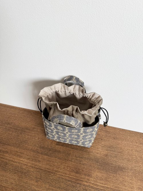 受注製作 2way巾着バッグ ミナペルホネン anemone kanonn | ショルダー