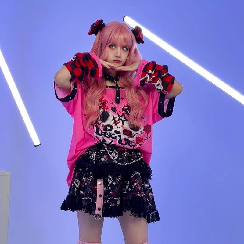 台湾 オリジナルキュートパンク 禁断のパンダ インクジェットプリント