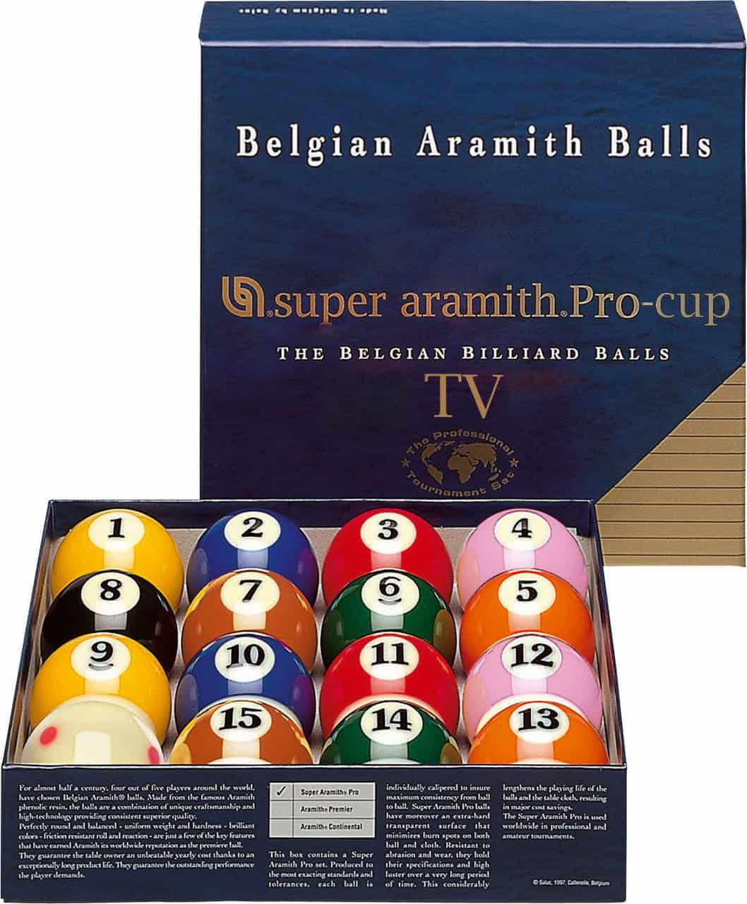 Super Aramith Pro TV Edition Billiard Ball Set | 2.25