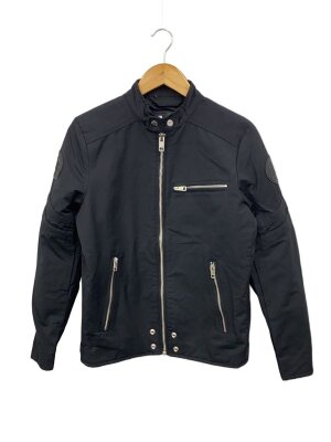 DIESEL シングルライダース ジャケット S ウール 切替 スタジャン 牛革