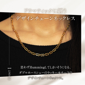 K18 Hum デザインチェーンネックレス【K18YG】 ネックレス