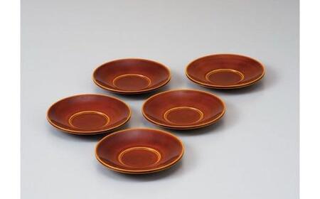 高島屋選定品】飛騨春慶塗 （手塗漆） 茶托 5客揃え 5枚 茶たく