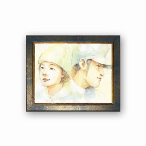オーダーメイド 似顔絵 【水彩画タイプ】B4サイズ 額装_オーダーメイド