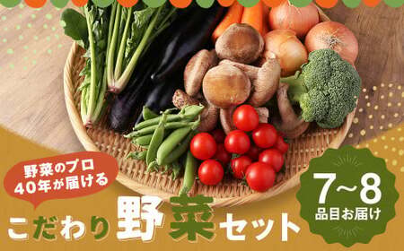 野菜のプロ40年が届けるこだわり野菜セット！ 7～8品目 詰め合わせ