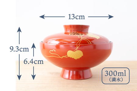 夫婦 吸物椀 蔦 川連 漆器 吸い物椀 碗 蓋付き 漆塗り 木製 日本製 木